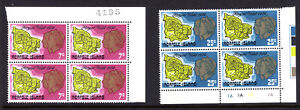 Norfolk Island 1974 7c and 25c Royal Visit Blocks of Four MNH  