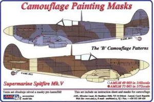 AML Models 1/72 CAMOUFLAGE PAINT MASK SUPERMARINE SPITFIRE Mk.V B Camo Pattern - Bild 1 von 3