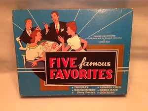 VINTAGE Cadaco Five famous Favorites Baord Games - Picture 1 of 5