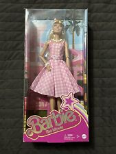 Barbie The Movie Doll - Margot Robbie Wearing Pink Gingham Dress