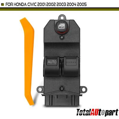 Window Switch for Honda Civic 2001 2002 2003 2004 2005 Front Driver Left Side - Image 1 of 4