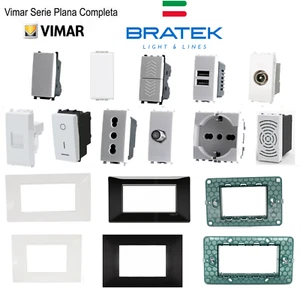 Vimar Plana Compatibile Frutti Elettrici Shuko Pulsante Presa USB per TV Placche - Imagen 1 de 62