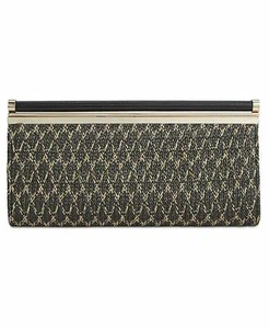 NWT INC International Concepts Carolyn Straw Clutch Black - Picture 1 of 2