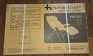 HUMAN TOUCH PERFECT CHAIR PAD SET 500 PREMIUM Black LEATHER NEW - Picture 1 of 4