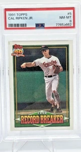 1991 Topps #5 Cal Ripken Jr. PSA 8 HOF Baltimore Orioles MLB Baseball Card - Picture 1 of 2