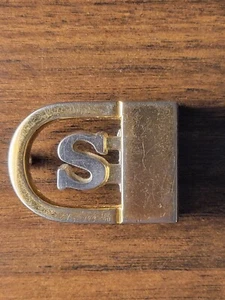 Clamp On Belt Buckle with Initial S - Picture 1 of 2