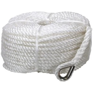 Anchor Rope Silver 8mm x 50 Metres Stainless Steel Thimble - Picture 1 of 2