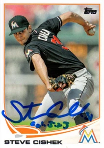 Miami Marlins Steve Cishek Signed Baseball Card COA - Picture 1 of 1