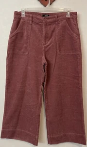 ANA Womens 14 Purple Ribbed Corduroy High-Waisted Cotton Cropped Pants! A4434 - Picture 1 of 5