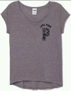 VICTORIA'S SECRET ROSA! EDICIÓN LIMITADA CAMISETA ALTA/BAJA MEDIANA - Imagen 1 de 2