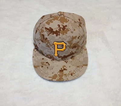 Pittsburgh Pirates Fitted Hat New Era 7 1/8 Digi Camo Throwback MLB Baseball USA - Image 1 of 4