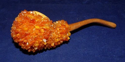 ¿Pez soplado doblado ámbar báltico muy limpio? Pipa de tabaco nunca usada super limpia. Foto 1 de 4