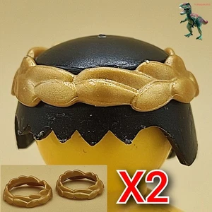 x2 Playmobil golden laurel wreath-diadem of Emperor Caesar-Roman Colosseum - Picture 1 of 2
