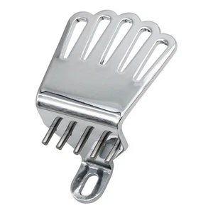 Gold Tone Vintage Style 4/5 String Tailpiece - Chrome, New! - Picture 1 of 1