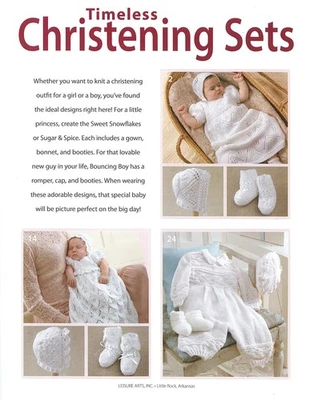 Leisure Arts Timeless Christening Sets Knitting Book - Image 1 of 3