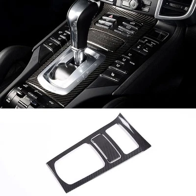 Cuadro de cambio de marchas de consola central de fibra de carbono para Porsche Cayenne 2011-2017 Foto 1 de 4