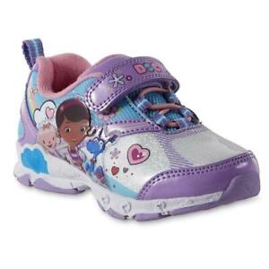 Disney Toddler Girls' Doc McStuffins Purple Light-Up Athletic Shoe, size: 6