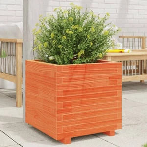 vidaXL vidaXL Garden Planter Wax Brown 50x50x49.5 cm Solid Wood Pine - Picture 1 of 1