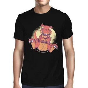 1Tee Herren T-Shirt Dinosaurier spielen Videospiel - Bild 1 von 6
