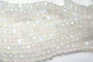 16" RAINBOW MOONSTONE 5-6mm Micro-Faceted Rondelle Beads AAA NATURAL /R4 - Picture 1 of 1