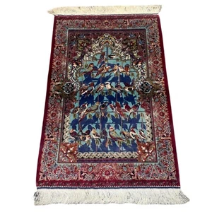 Alfombra de lujo de seda para pájaros 60x90 cm alfombra floral para decoración del hogar de pájaros - Imagen 1 de 11