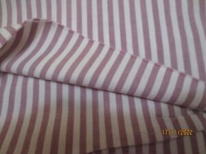 3 yds x 60" 1970s Vintage Woven Lite Purple Stripe Fabric pant weight cotton
