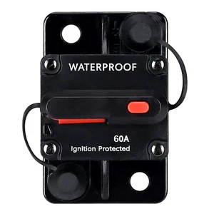 60 Amp Wasserdicht Leitungsschutzschalter Auto/Marine/Solar 12-48V DC Manueller Reset - Bild 1 von 12