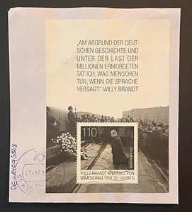 GERMANY . 2004. Mini Sheet.  SG DE MS4354. MiNr. 3579 Bl. 87, Willy Brandt - Picture 1 of 1