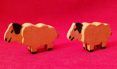 Jouet Ancien Guerre Mondiale 14 18 - Animaux de Ferme Mouton Bois André Hellé ? - Photo 1/3