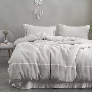 Simple&Opulence 100% Linen Duvet Cover Set Comforter King Size (104" x 92")-3... - Picture 1 of 6