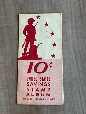 1964 US Savings Stamps and Savings Bonds Album with 3 Stamps - Red Cover - Image 1 of 4
