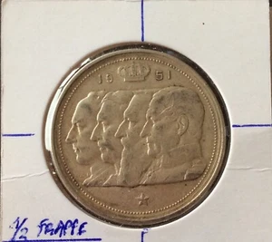 Belgique -   Rare monnaie de 100 Francs 1951 VL  en 1/2 Frappe Médaille - Imagen 1 de 2