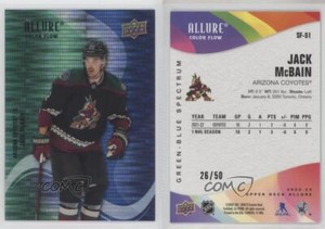 2022 Upper Deck Allure Color Flow Green Blue Spectrum /50 Jack McBain Rookie RC