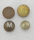 Vtg TRANSPORTATION Transit TOKENS NYC Philly New Hampshire Wash DC Metro Rail