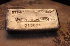 50 oz 1982 Engelhard Canadian Bull Hallmark 6th Series 999 poured silver bar!