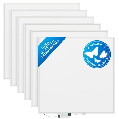 6x LED Panel Deckenleuchte 62x62 Rasterleuchte Warmweiß Neutralweiß Kaltweiß - Bild 1 von 4