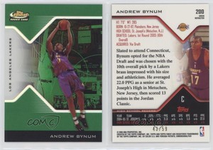2004-05 Topps Finest 2005-06 Rookie Green Refractor /59 Andrew Bynum #200