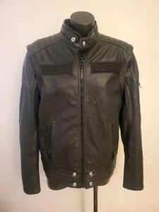 Diesel Leather Jacket Removable Sleeves Size Small - Picture 1 of 11