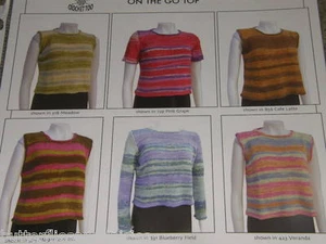 Knit One Crochet Too Knitting Pattern On The Go Top Sweater Patterns - Picture 1 of 1