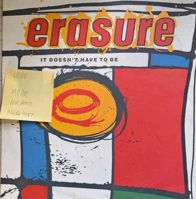 Erasure It Doesn't Have To Be Vinyl Record VG/VG 12MUTE56 1987 - Image 1 of 2