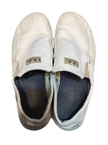 HUK Shoes Mens Ivory Performance Brewster Slipon Wet Traction Fishing Deck Size8 - Picture 1 of 8