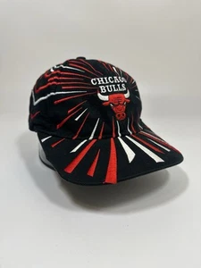Vintage 90s Chicago Bulls SnapBack Hat Cap Drew Pearson Fireworks NBA Jordan - Picture 1 of 7