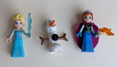 LEGO Anna Elsa Olaf Minifigures Mini Frozen Disney Princess  3 mini figs 41062 - Image 1 of 3
