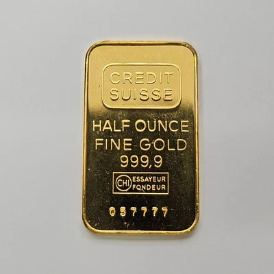 1/2 盎司金条 999 精细 - 瑞士信贷 - 瑞士 - 酷序列! — 第 1/3 张图片
