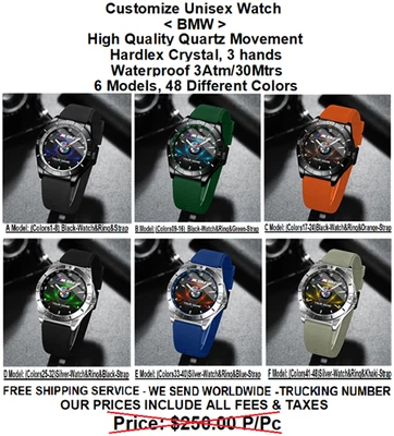 Reloj Personalizar BMW Movimiento Cuarzo Alto Hardlex 3Atm/30Mtrs 48 Colores Foto 1 de 3