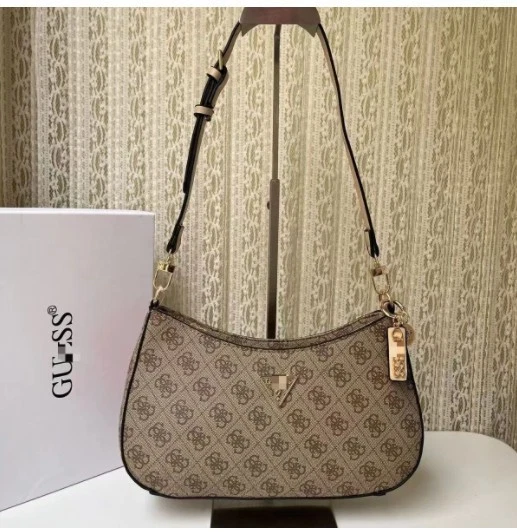 Damen GUESS Noelle Top Zip Shoulder Bag Schultertasche Tasche Gifts-- - Bild 1 von 4