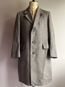 Vintage London Fog overcoat Men’s Size 40 Grey 100% Wool Long Coat USA - Picture 1 of 11