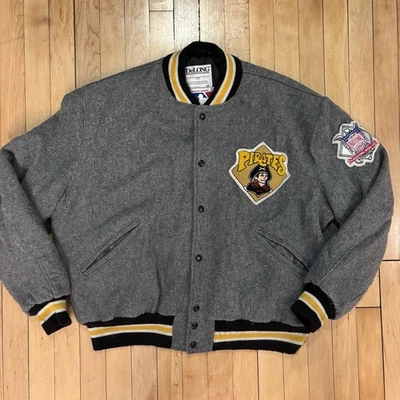 Chaqueta Bombardero De Colección Años 80 90 Delong Piratas Pittsburgh Lana Poliéster Talla 48 Foto 1 de 4