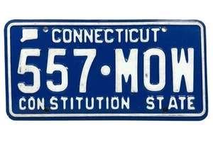 CONNECTICUT LICENSE PLATE 557-MOW EXPIRED - Picture 1 of 1