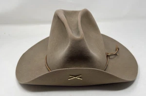 Vtg Polo Western Ralph Lauren Cowboy Hat Size 7 w/ Cavalry Pin - Picture 1 of 14
